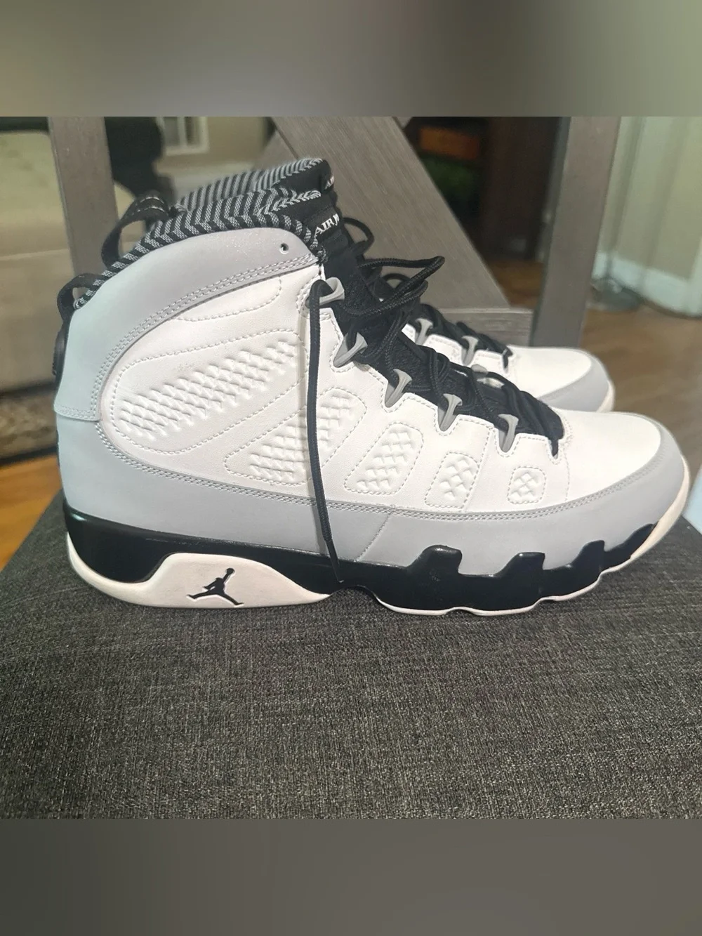 Nike Jordan 9 “Baron” Men's High-Top Sneakers in White and Black